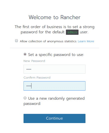 rancher login page